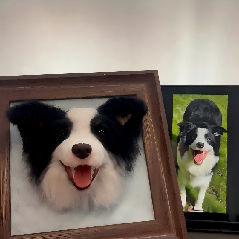 Custom Pet Portraits With Frame