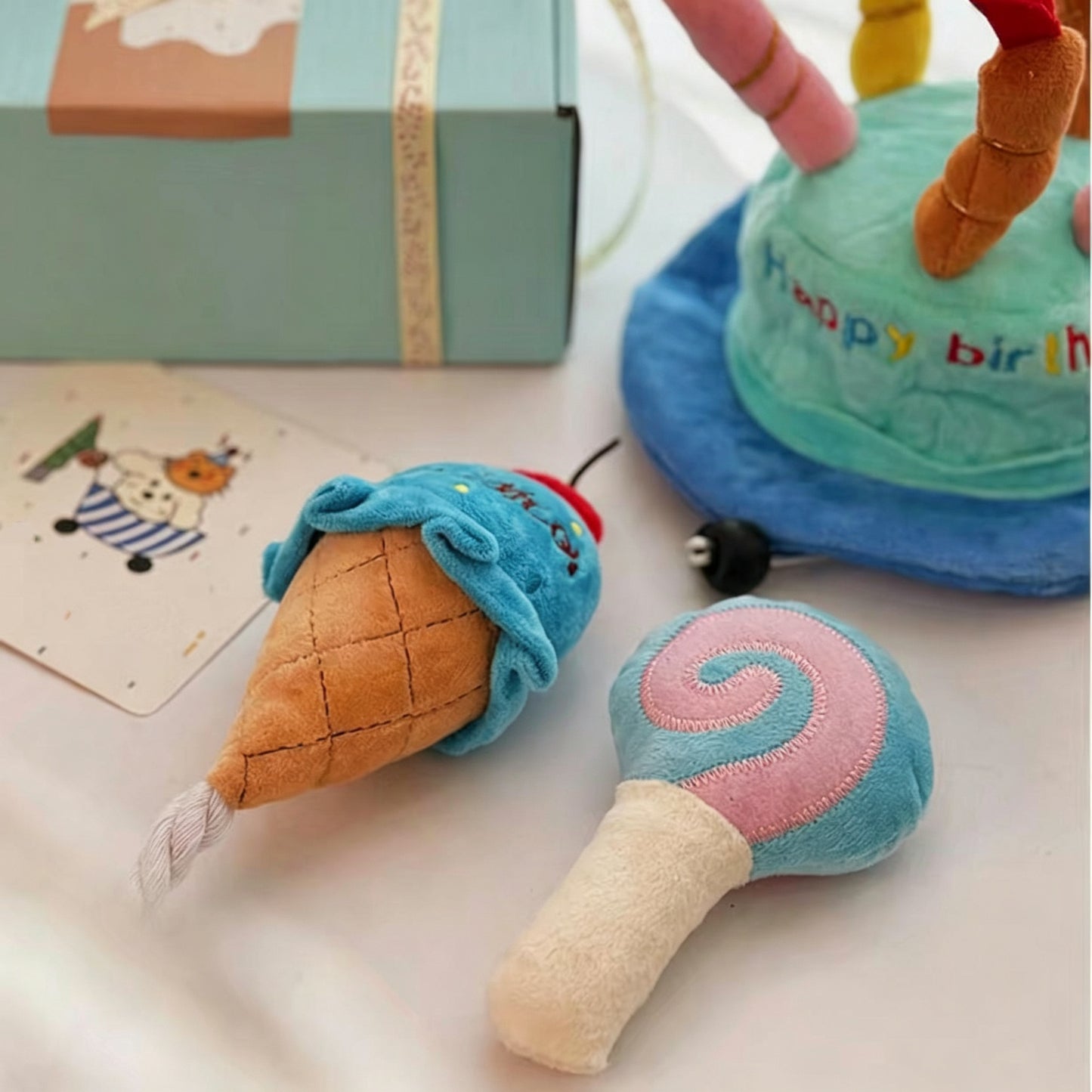 Dog Squeaky Toy Birthday Gift Box