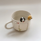 Custom Pet Mug -3D Dog or Cat Figurine Cup, Personalized Handmade Ceramic Mug,Memorial Gift for Pet Lovers,Personalized Pet Mug Coffee Cup