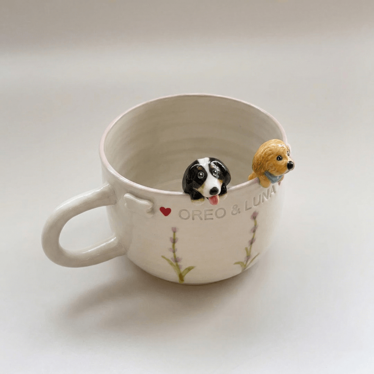 Custom Pet Mug -3D Dog or Cat Figurine Cup, Personalized Handmade Ceramic Mug,Memorial Gift for Pet Lovers,Personalized Pet Mug Coffee Cup