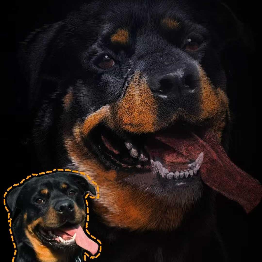 Custom 3D Pet Carving Acrylic Portrait