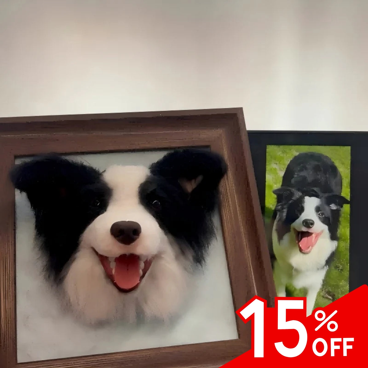 Custom Pet Portraits With Frame
