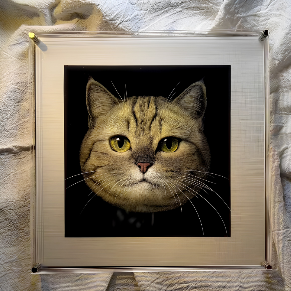 Custom 3D Pet Carving Acrylic Portrait