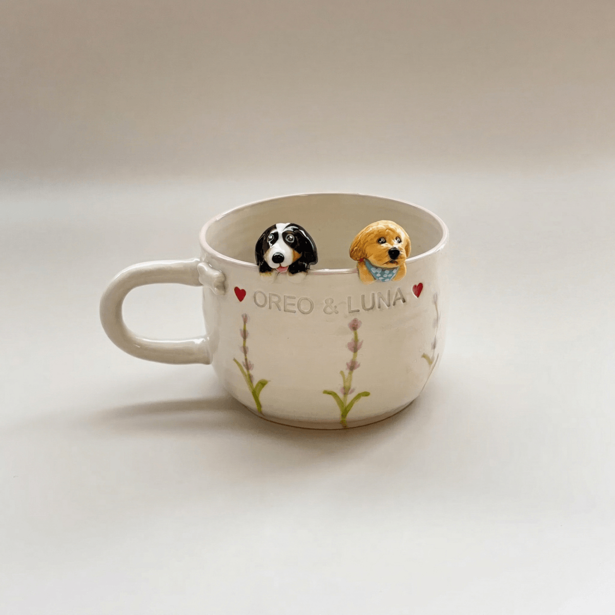 Custom Pet Mug -3D Dog or Cat Figurine Cup, Personalized Handmade Ceramic Mug,Memorial Gift for Pet Lovers,Personalized Pet Mug Coffee Cup