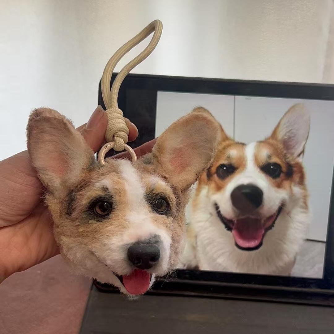 Custom Pet Head Replica Keychain