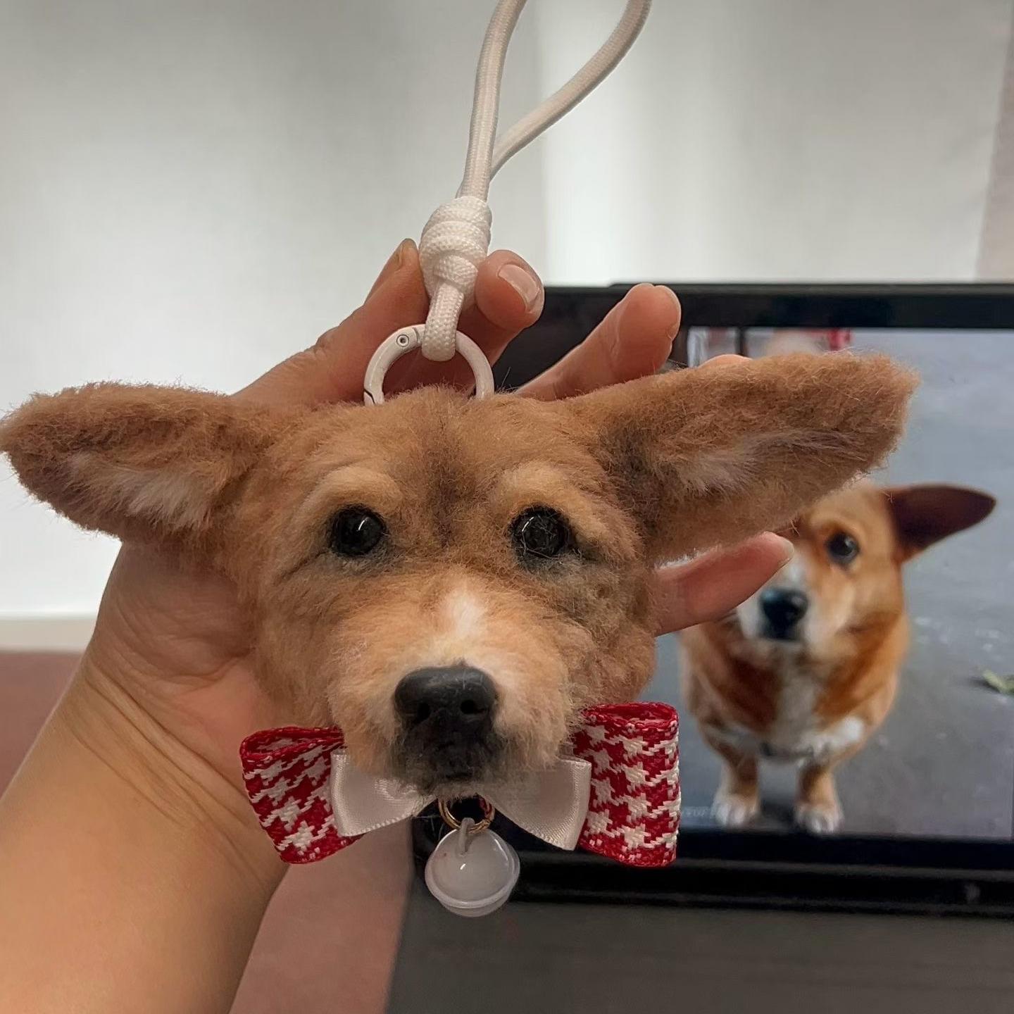 Custom Pet Head Replica Keychain