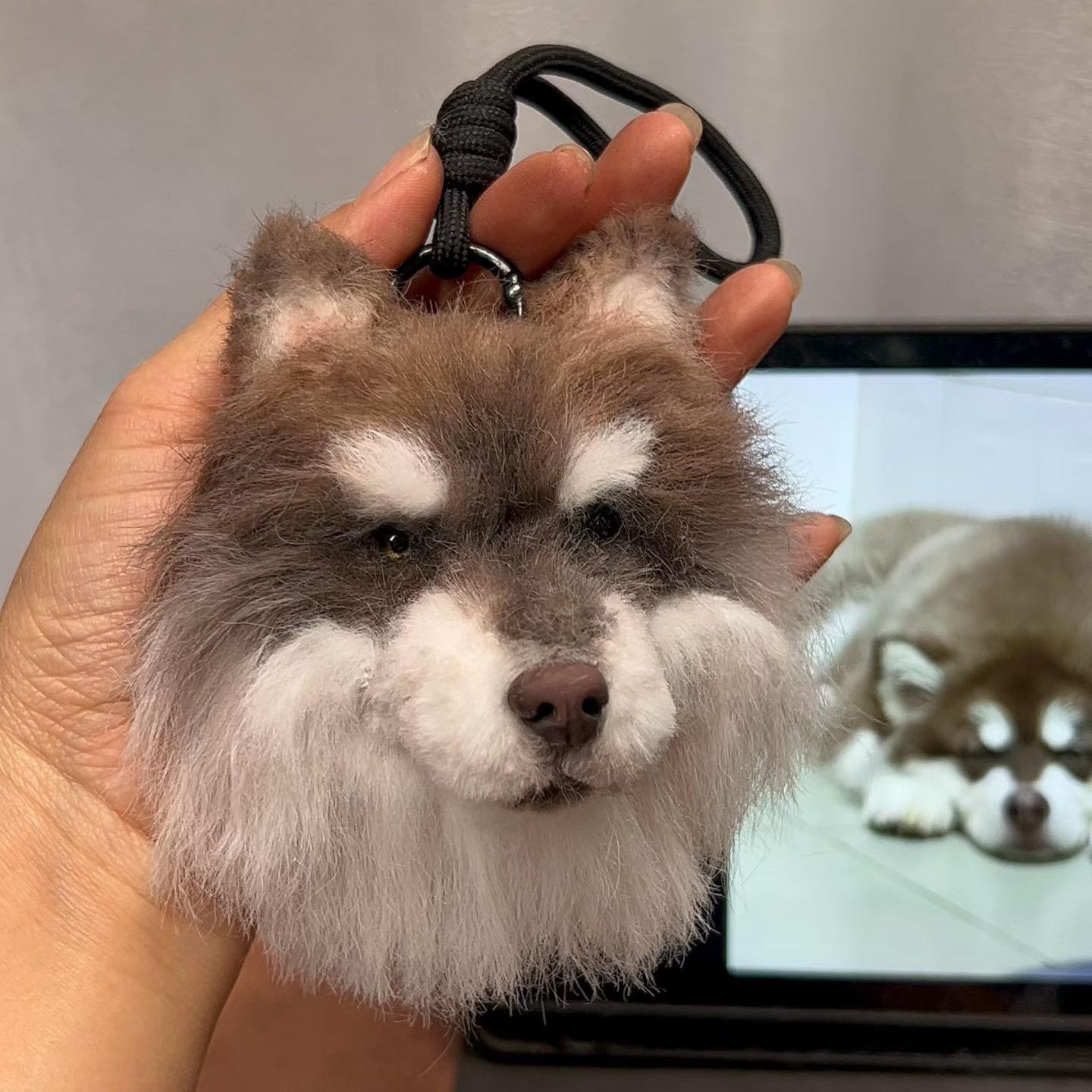 Custom Pet Head Replica Keychain