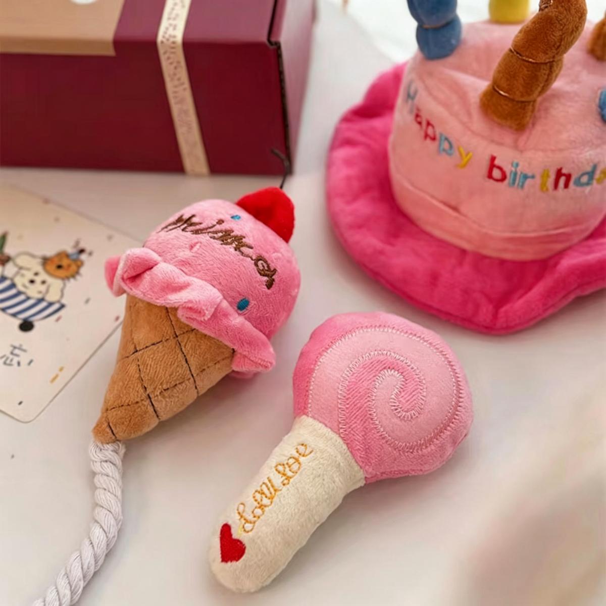 Dog Squeaky Toy Birthday Gift Box