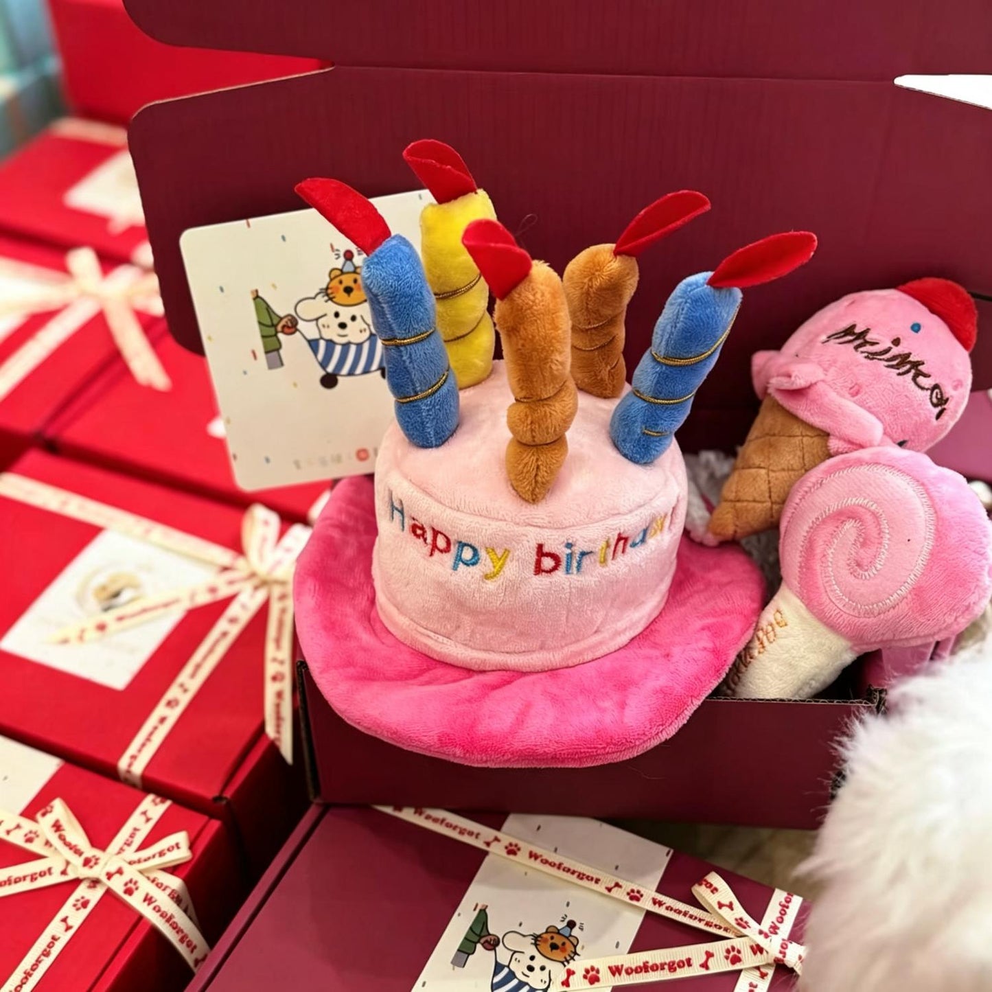 Dog Squeaky Toy Birthday Gift Box