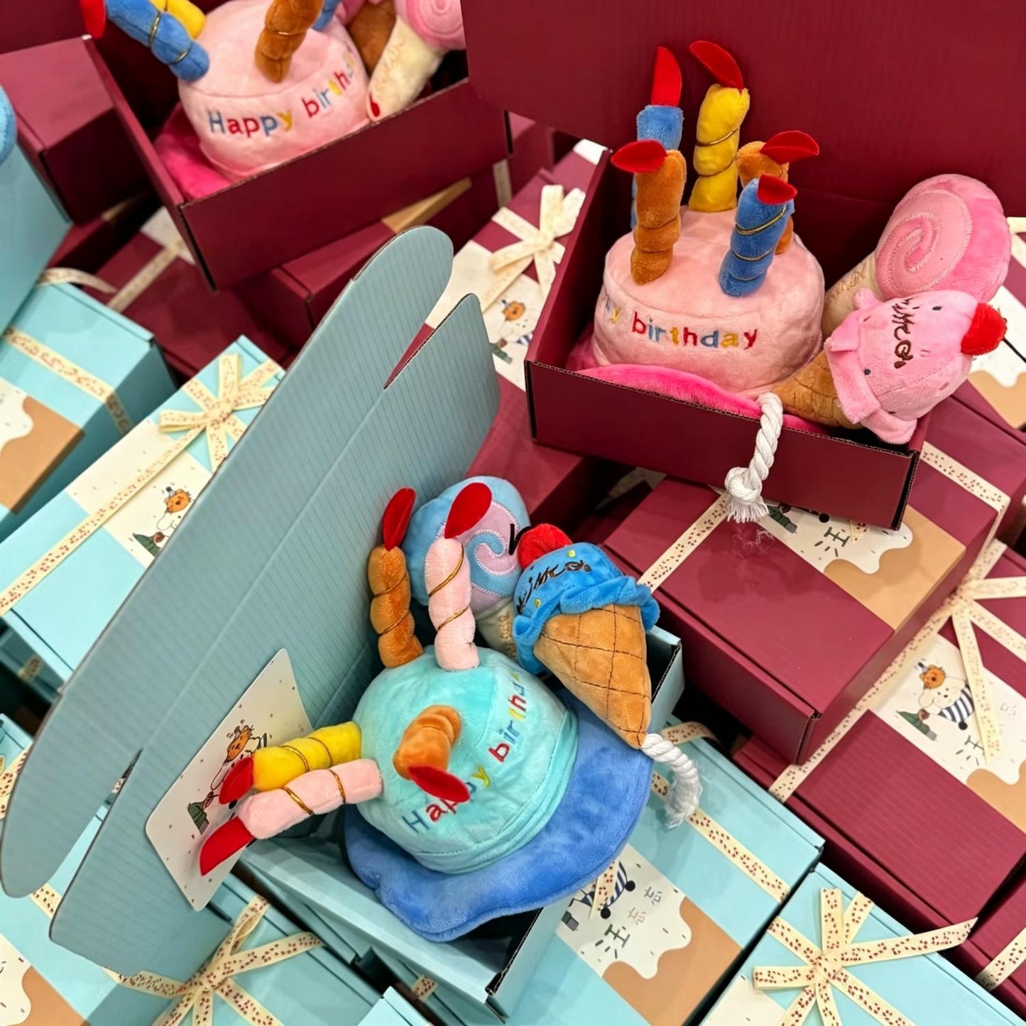 Dog Squeaky Toy Birthday Gift Box