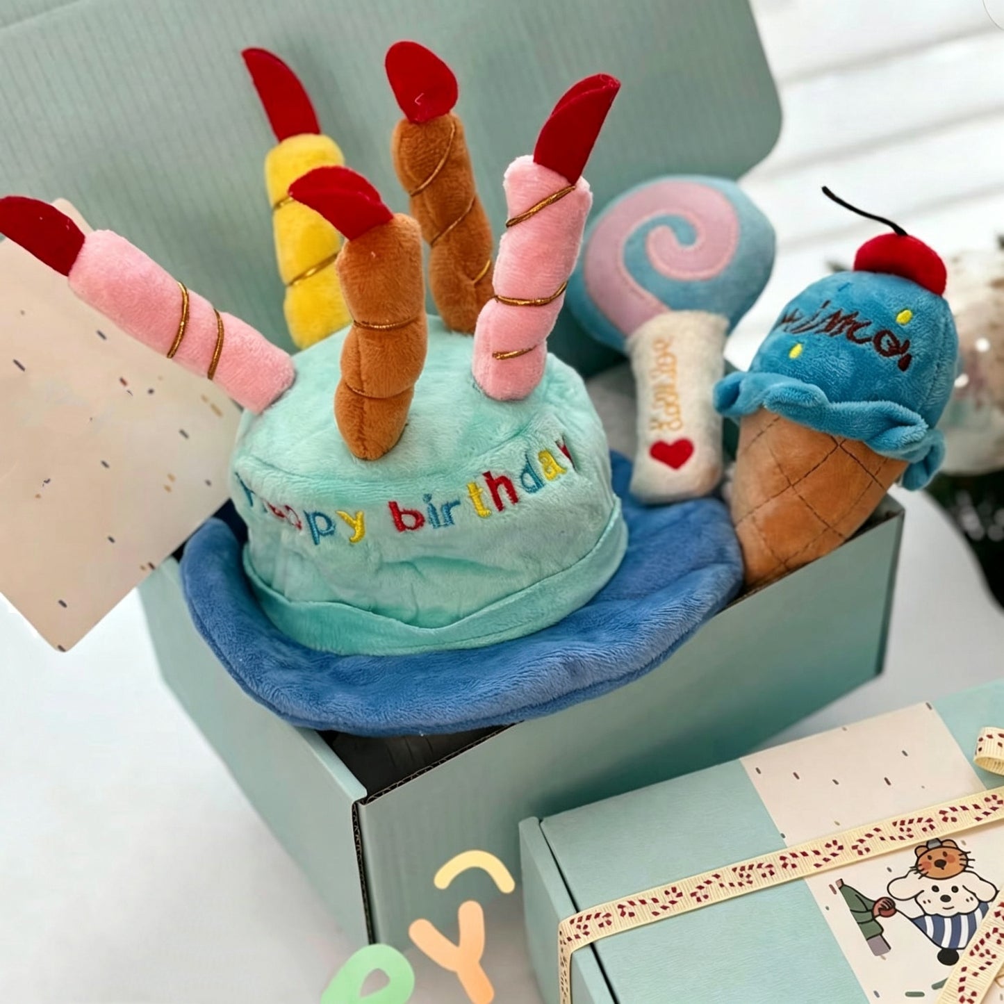 Dog Squeaky Toy Birthday Gift Box