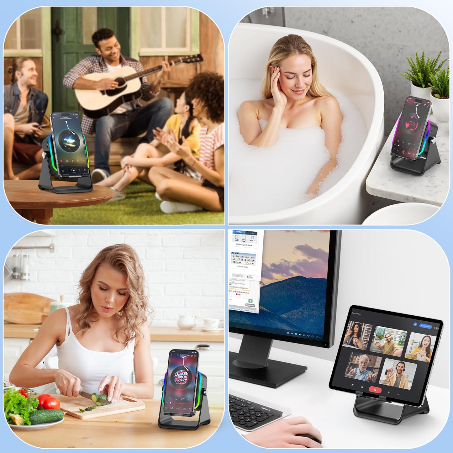 The wireless induction bluetooth speaker has a stylish, exquisite and technological design, which is the great gift for birthday gift, Christmas, Valentine's Day, Mother's Day, Father's Day, Thanksgiving
