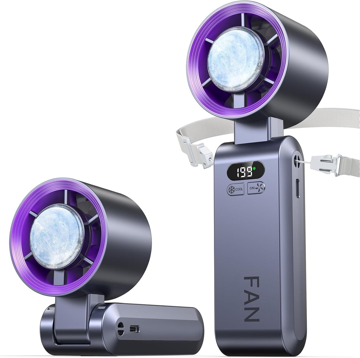 Handheld Portable Turbo Fan with Ice Cooler